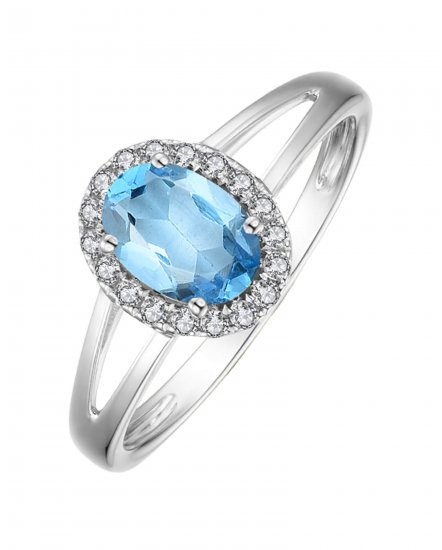 OVAL COLORED STONE DIAMOND RING (VR406)